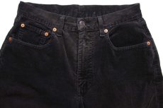 画像4: 90s イタリア製 Levi'sリーバイス 595 コーデュロイパンツ 黒 w32★ユーロ (4)