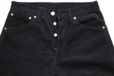 画像4: 90s イタリア製 Levi'sリーバイス 551 コーデュロイパンツ 黒 w30★ユーロ (4)