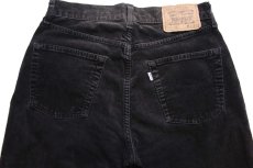 画像5: 90s イタリア製 Levi'sリーバイス 595 コーデュロイパンツ 黒 w32★ユーロ (5)