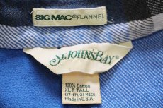 画像4: 90s USA製 JCPenney STJOHN'SBAY×BIGMACビッグマック チェック コットン フランネルシャツ ボロ XL-T (4)