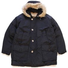 画像1: 00s USA製 WOOLRICH JOHN RICH&BROS ウールリッチ コヨーテファー アークティックパーカー ダウンコート 黒★B-9タイプ (1)