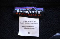 画像4: 00s patagoniaパタゴニア Full Throttle ロゴ刺繍 マースピアル ハーフジップ シンチラ フリース 黒 M (4)