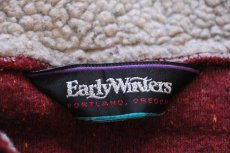 画像4: 90s Early Winters モックネック パイル フリース スウェット 濃赤 ミックス (4)