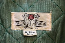 画像4: 60s THE STANDARD PENNANT レタードパッチ&チェーン刺繍 ツートン キルティングライナー メルトン ウール スタジャン 赤×黒 (4)