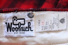 画像6: 70s USA製 Woolrichウールリッチ チェック キルティングライナー ウール ハンティングパンツ 赤×黒 34 (6)