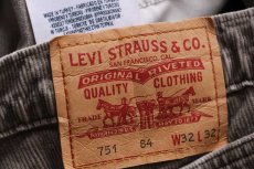 画像6: 00s トルコ製 Levi'sリーバイス 751 コーデュロイパンツ グレー w32★ユーロ (6)