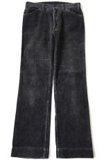 画像2: 90s ベルギー製 Levi'sリーバイス フレア コーデュロイパンツ 黒 w33★ユーロ (2)