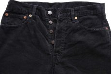 画像4: 90s Levi'sリーバイス 551 コーデュロイパンツ 黒 w31★ユーロ (4)