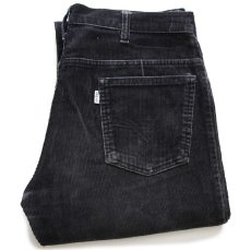 画像1: 90s ベルギー製 Levi'sリーバイス フレア コーデュロイパンツ 黒 w33★ユーロ (1)