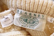 画像4: アイルランド製 BLARNEY ケーブル編み パネル切り替え ウールニット セーター ナチュラル XXL★特大 フィッシャーマン (4)