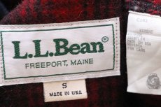 画像4: 90s USA製 L.L.Bean オンブレチェック ウールベスト 赤×黒 W-S (4)