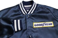 画像3: 90s USA製 swingster GOODYEAR パッチ付き ナイロンジャケット 紺 M (3)