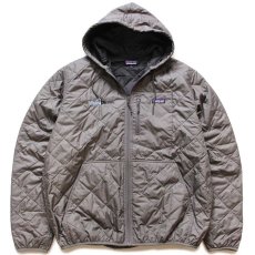 画像1: patagoniaパタゴニア DIAMOND QUILTED BOMBER HOODY INFRONT ROOFING 刺繍 ナイロン キルティングパーカー HEXG XL (1)