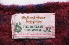 画像5: スコットランド製 Highland Home タータンチェック モヘヤ×ウール パイル ショール (5)