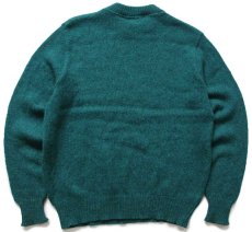 画像2: 80s USA製 L.L.Bean 無地 ウールニット セーター グリーン ミックス L (2)