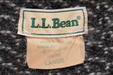 画像4: 90s ノルウェー製 L.L.Bean ノルウェージャン バーズアイ ウールニット セーター 白×グレー L★A (4)