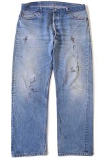 画像2: 80s USA製 Levi'sリーバイス 501 ペンキ飛び デニムパンツ ヒゲ w42 L33★144 (2)