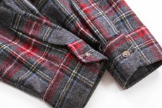 画像7: メキシコ製 PENDLETONペンドルトン FIRESIDE SHIRT AUTHENTIC STEWART TARTAN タータンチェック ボタンダウン ウールシャツ XL (7)