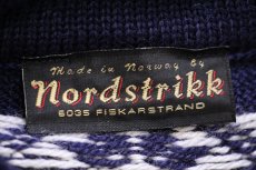 画像4: ノルウェー製 nordstrikk ノルディック柄 モックネック ウールニット セーター S (4)