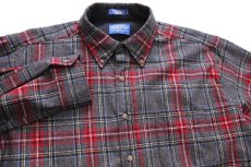 画像3: メキシコ製 PENDLETONペンドルトン FIRESIDE SHIRT AUTHENTIC STEWART TARTAN タータンチェック ボタンダウン ウールシャツ XL (3)