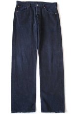 画像2: 90s トルコ製 Levi'sリーバイス 501 ダメージ 後染め ブラック デニムパンツ w34 L32★ユーロ (2)