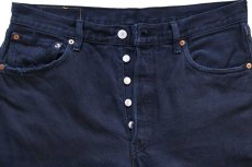 画像4: 90s トルコ製 Levi'sリーバイス 501 ダメージ 後染め ブラック デニムパンツ w34 L32★ユーロ (4)