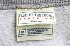 画像4: 00s FRUIT OF THE LOOM 無地 スウェット 杢グレー 2X★特大 ブランク (4)