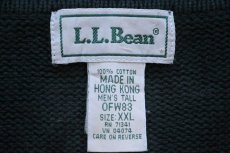 画像4: 00s L.L.Bean 無地 Vネック コットンニット セーター 緑 XXL-T★特大 (4)