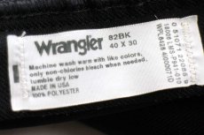 画像6: 90s USA製 Wranglerラングラー 82BK ランチャードレスジーンズ ポリエステルパンツ ブラック w40 L30★163 スタプレ (6)