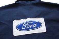 画像4: 70s RED KAPレッドキャップ Fordフォード パッチ付き ワークシャツジャケット 紺 M (4)