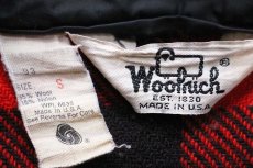 画像4: 70s USA製 Woolrichウールリッチ バッファローチェック ウールシャツ 赤×黒 S (4)