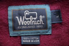 画像4: 90s USA製 Woolrichウールリッチ ブロックチェック 切り替え ボタンダウン コットン シャモアクロスシャツ L (4)