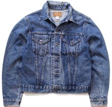 画像1: 80s USA製 Levi'sリーバイス 71205 ダメージ デニムジャケット 42L (1)