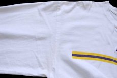 画像5: 90s USA製 NIKEナイキ NBA LOS ANGELES LAKERS レイカーズ パッチ&袖プリント コットン 長袖Tシャツ 白 L (5)