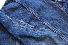 画像8: 80s USA製 Levi'sリーバイス 71205 ダメージ デニムジャケット 42L (8)