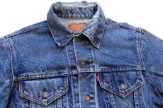 画像3: 80s USA製 Levi'sリーバイス 71205 ダメージ デニムジャケット 42L (3)