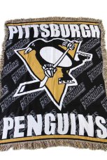 画像2: 90s USA製 NHL PITTSBURGH PENGUINS アクリル ラグ (2)