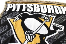 画像1: 90s USA製 NHL PITTSBURGH PENGUINS アクリル ラグ (1)