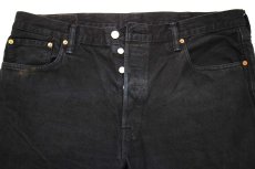 画像4: Levi'sリーバイス 501 後染め ブラック デニムパンツ w38 L32★SDP3042 (4)