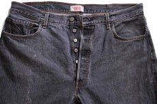 画像4: 00s メキシコ製 Levi'sリーバイス 501 先染め ブラック デニムパンツ w40★SDP3370 (4)