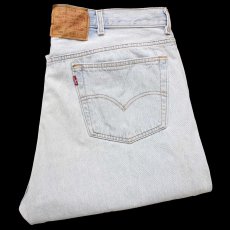 画像1: 90s USA製 Levi'sリーバイス 501 カットオフ デニムパンツ アイスブルー w42★SDP3442 (1)