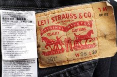 画像5: メキシコ製 Levi'sリーバイス 501 ブラック デニムパンツ w38★SDP3549 (5)