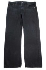 画像2: Levi'sリーバイス 501 後染め ブラック デニムパンツ w38 L32★SDP3042 (2)