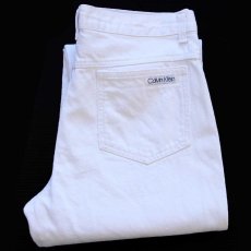 画像1: 90s Calvin Kleinカルバンクライン ホワイト デニムパンツ w33 (1)