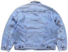 画像2: 90s Levi'sリーバイス 70602 チェック ネルライナー ダメージ デニムジャケット 4ポケット XXL★特大 ユーロ (2)