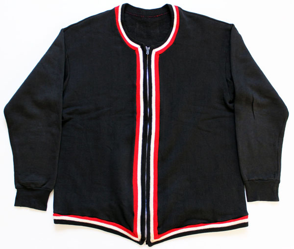 60s UNKNOWN フルジップ スウェット 黒 - Sixpacjoe Web Shop