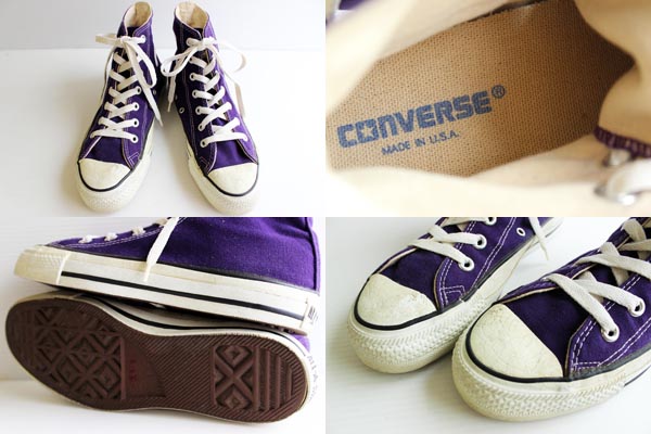 売上割引90s usa製　converse allstar 紫　us7.5 26cm コンバース　オールスター　ヴィンテージ　vintage 26.0cm