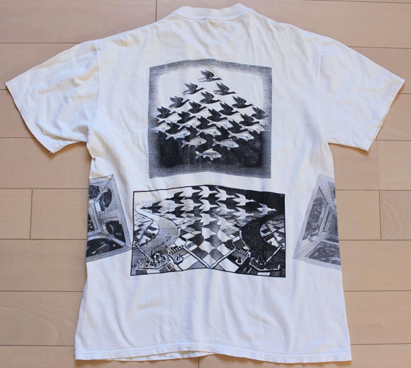 Blackブラック系【正規品】M.C.Escher エッシャー Tシャツ アート L