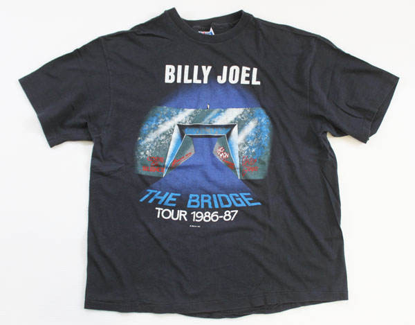 80s USA製 Hanes BILLY JOELビリージョエル ツアー コットンTシャツ 黒 