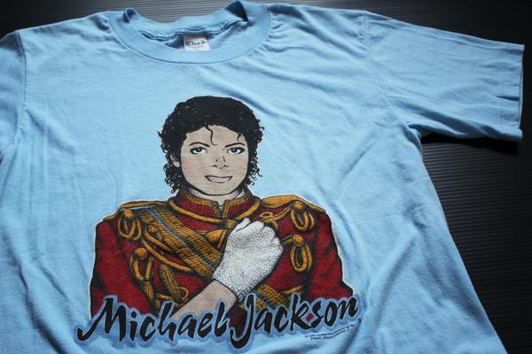 80s MICHAEL JACKSON マイケルジャクソン　プリントTシャツ袖丈約17